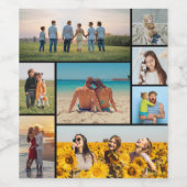 Creëer Uw eigen fotocollage 8 Wijn Etiket (Enkel label)