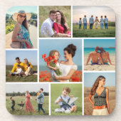 Creëer Uw eigen fotocollage 9 Bier Onderzetter (Voorkant)