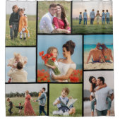 Creëer Uw eigen fotocollage 9 Douchegordijn (Voorkant)