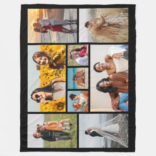 Creëer Uw eigen fotocollage 9 Fleece Deken (Voorkant)