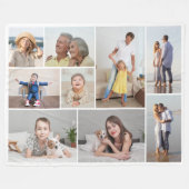 Creëer Uw eigen fotocollage 9 Fleece Deken (Voorkant (Horizontaal))