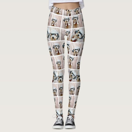 Creëer Uw eigen fotocollage - 9 foto's Leggings (Voorkant)