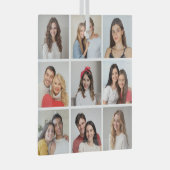 Creëer Uw eigen fotocollage 9 Glas Ornament (Voorkant Rechts)