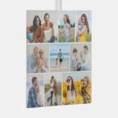 Creëer Uw eigen fotocollage 9 Glas Ornament (Voorkant Rechts)