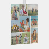 Creëer Uw eigen fotocollage 9 Glas Ornament (Voorkant Rechts)