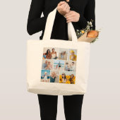 Creëer Uw eigen fotocollage 9 Grote Tote Bag (Voorkant (product))