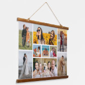 Creëer Uw eigen fotocollage 9 Hangend Wandkleed (Gebogen)