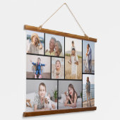 Creëer Uw eigen fotocollage 9 Hangend Wandkleed (Gebogen)