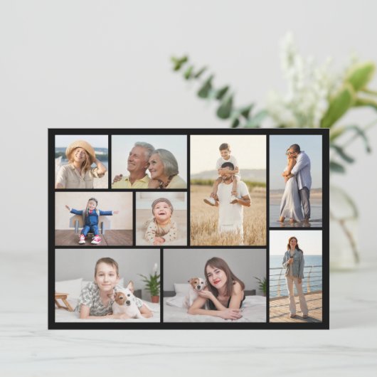 Creëer Uw eigen fotocollage 9 Kaart (Staand voorkant)