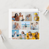 Creëer Uw eigen fotocollage 9 Kaart (Voorkant / Achterkant in situ)