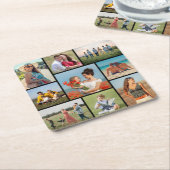Creëer Uw eigen fotocollage 9 Kartonnen Onderzetters (Schuin)