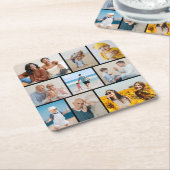 Creëer Uw eigen fotocollage 9 Kartonnen Onderzetters (Schuin)