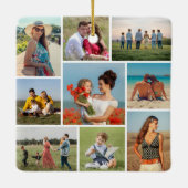 Creëer Uw eigen fotocollage 9 Keramisch Ornament (Achterkant)