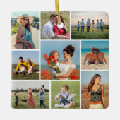 Creëer Uw eigen fotocollage 9 Keramisch Ornament (Voorkant)