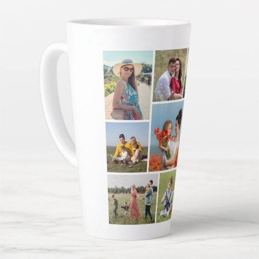 Creëer Uw eigen fotocollage 9 Latte Mok (Linkerhoek)