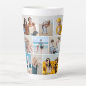 Creëer Uw eigen fotocollage 9 Latte Mok (Voorkant)