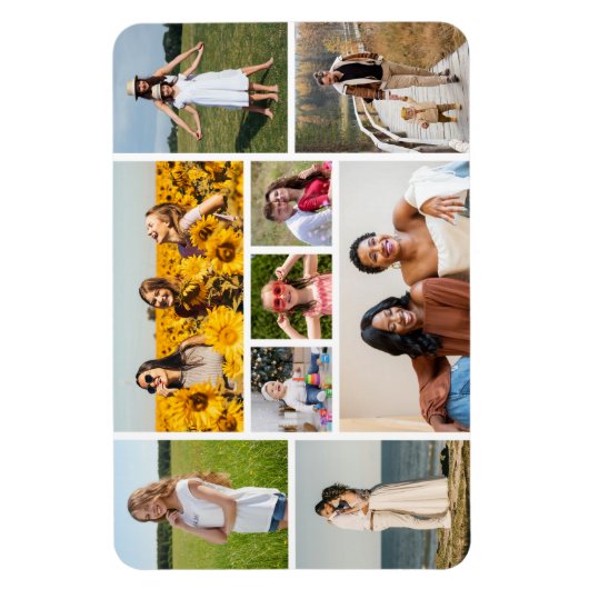 Creëer Uw eigen fotocollage 9 Magneet (Verticaal)