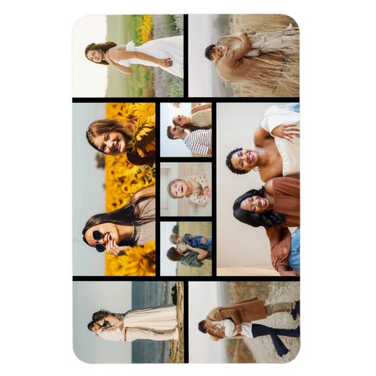 Creëer Uw eigen fotocollage 9 Magneet (Verticaal)