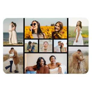 Creëer Uw eigen fotocollage 9 Magneet