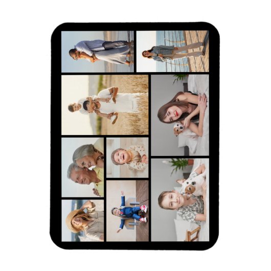 Creëer Uw eigen fotocollage 9 Magneet (Verticaal)