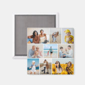 Creëer Uw eigen fotocollage 9 Magneet (Voorkant / Achterkant)