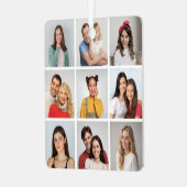 Creëer Uw eigen fotocollage 9 Metalen Ornament (Voorkant links)