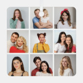 Creëer Uw eigen fotocollage 9 Metalen Ornament (Voorkant)