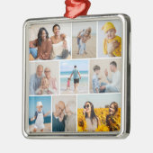Creëer Uw eigen fotocollage 9 Metalen Ornament (Links)