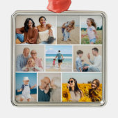 Creëer Uw eigen fotocollage 9 Metalen Ornament (Voorkant)