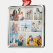 Creëer Uw eigen fotocollage 9 Metalen Ornament (Links)