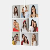 Creëer Uw eigen fotocollage 9 Metalen Ornament (Voorkant links)