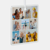 Creëer Uw eigen fotocollage 9 Metalen Ornament (Voorkant Rechts)