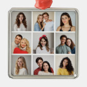 Creëer Uw eigen fotocollage 9 Metalen Ornament (Voorkant)