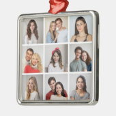 Creëer Uw eigen fotocollage 9 Metalen Ornament (Links)