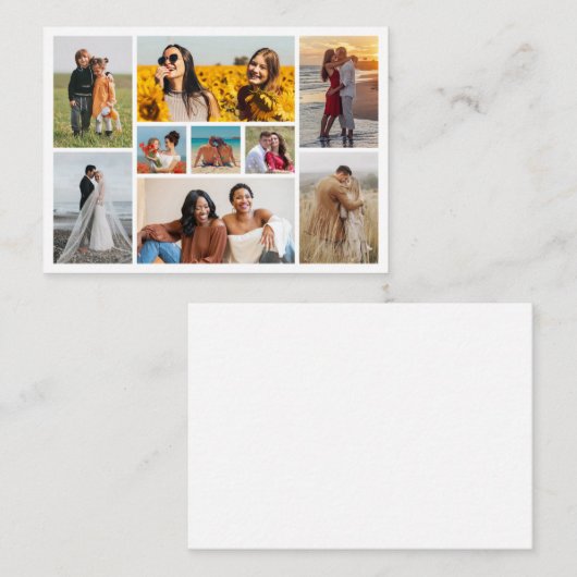 Creëer Uw eigen fotocollage 9 Plaatskaartje (Voorkant / Achterkant)