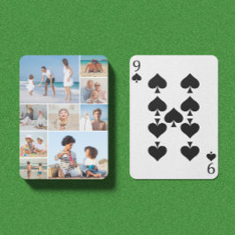Creëer Uw eigen fotocollage 9 Pokerkaarten