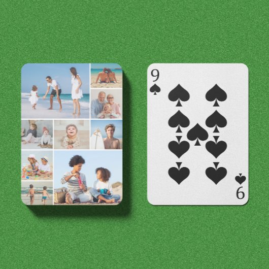 Creëer Uw eigen fotocollage 9 Pokerkaarten