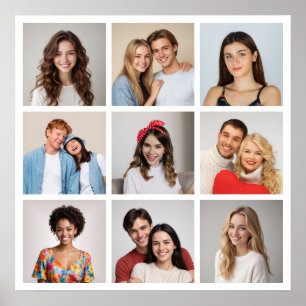 Creëer Uw eigen fotocollage 9 Poster