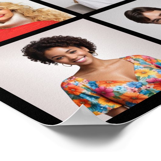 Creëer Uw eigen fotocollage 9 Poster (Hoek)