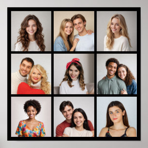 Creëer Uw eigen fotocollage 9 Poster
