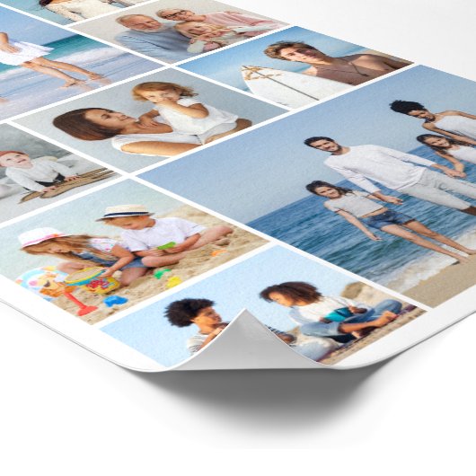 Creëer Uw eigen fotocollage 9 Poster (Hoek)