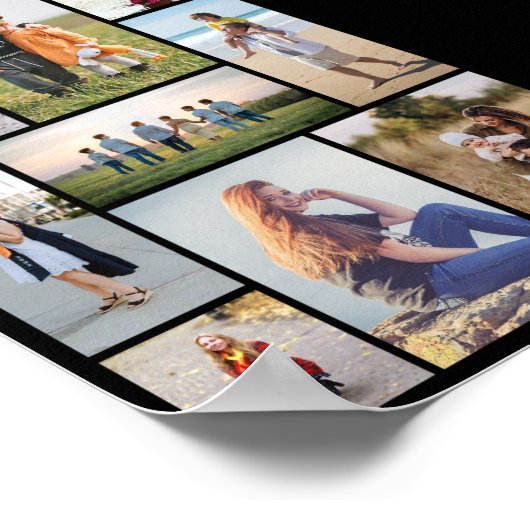 Creëer Uw eigen fotocollage 9 Poster (Hoek)