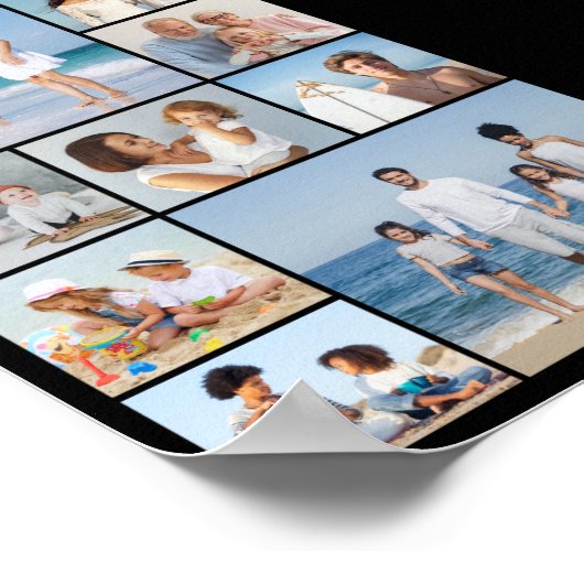 Creëer Uw eigen fotocollage 9 Poster (Hoek)