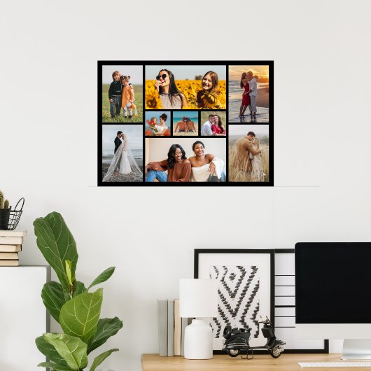 Creëer Uw eigen fotocollage 9 Poster (Thuiskantoor)