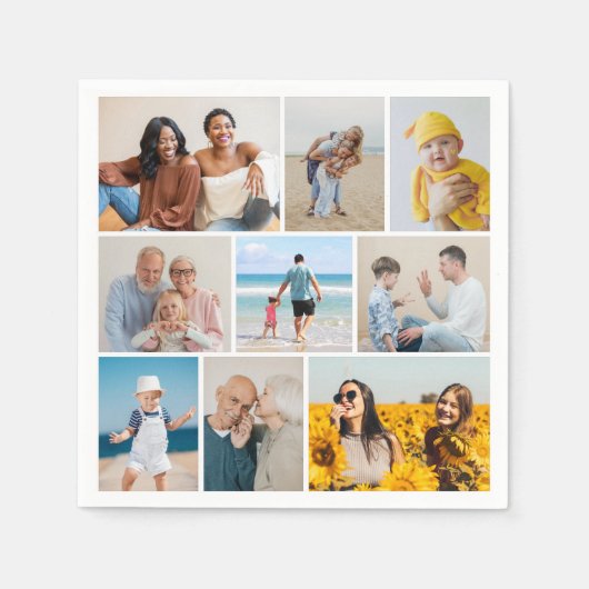 Creëer Uw eigen fotocollage 9 Servet (Voorkant)