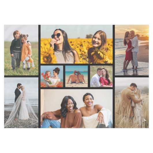 Creëer Uw eigen fotocollage 9 Tafelkleed (Voorkant (Horizontaal))