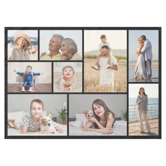 Creëer Uw eigen fotocollage 9 Tafelkleed (Voorkant (Horizontaal))