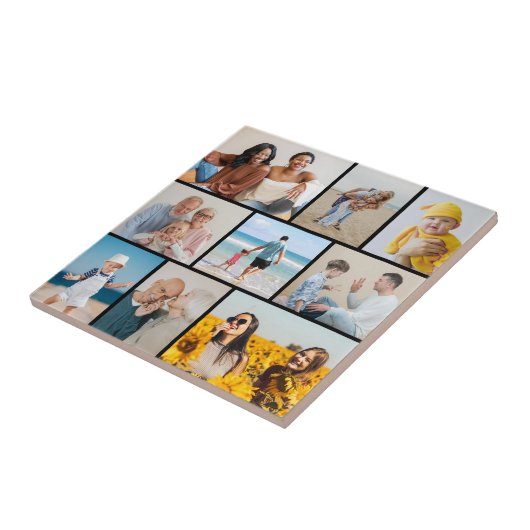 Creëer Uw eigen fotocollage 9 Tegeltje (Zijkant)