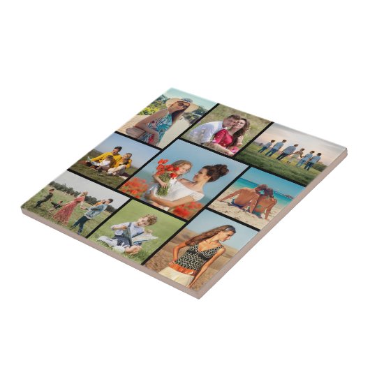 Creëer Uw eigen fotocollage 9 Tegeltje (Zijkant)