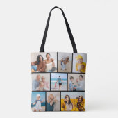 Creëer Uw eigen fotocollage 9 Tote Bag (Achterkant)
